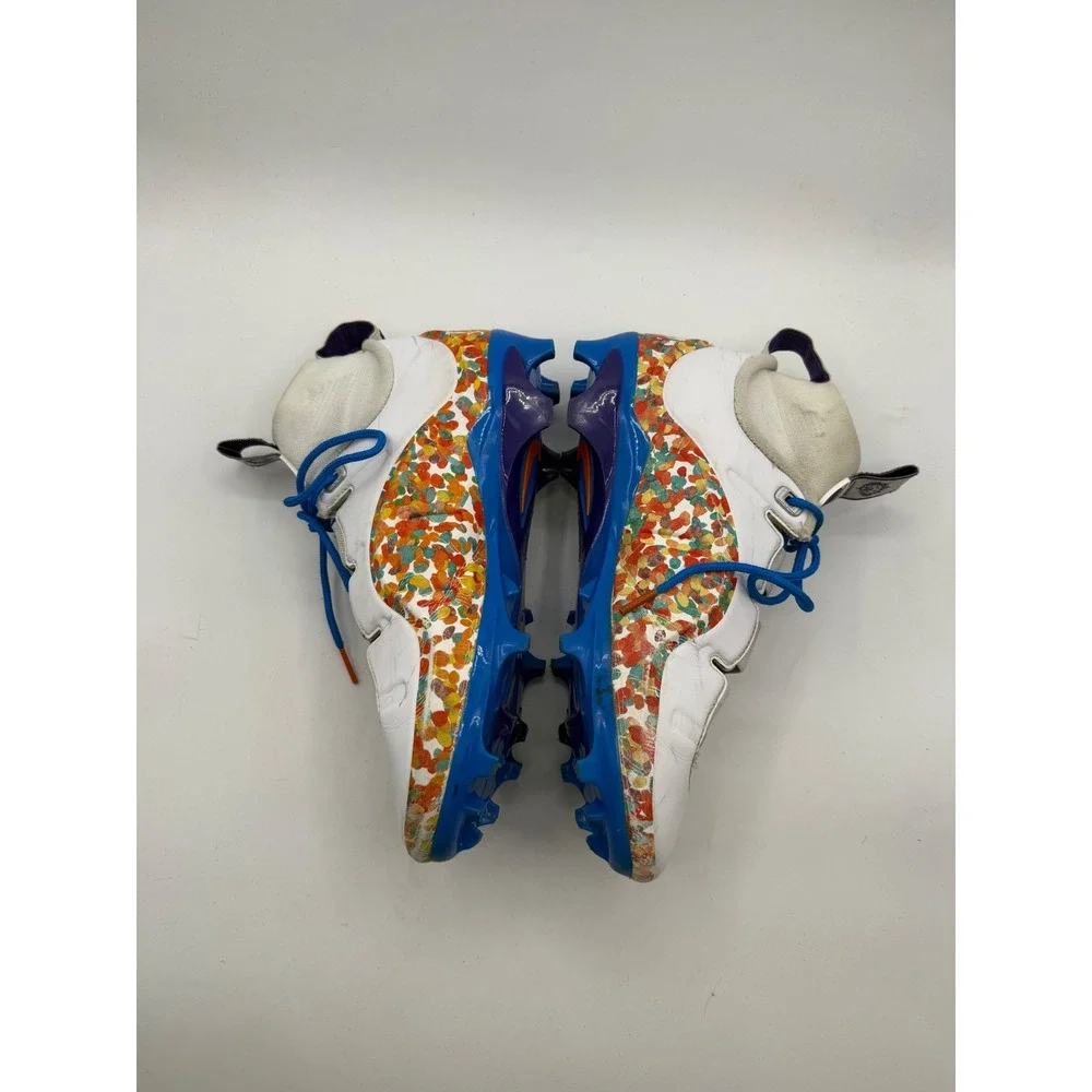 Nike LeBron 4 Menace 3 Fruity Pebbles Mens Football Cleats [FV8044-100] Size 7.5
